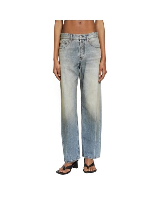 MM6 by Maison Margiela Blue Straight Leg Jeans