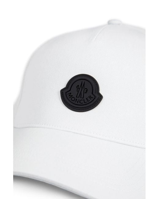 Moncler White Baseball Cap