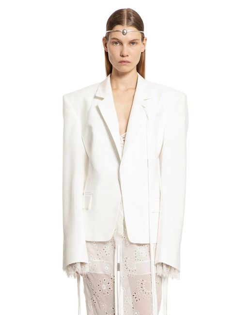 Ann Demeulemeester White Susa Comfort Tailored Blazer