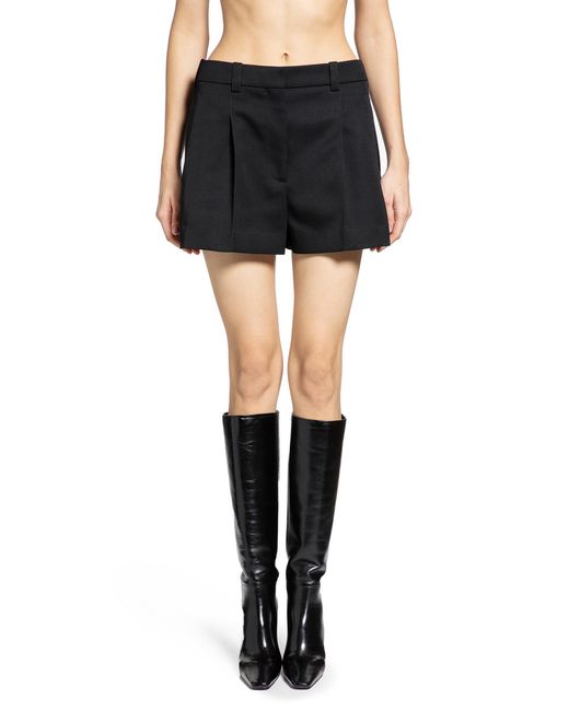 Givenchy Black Pleated Shorts