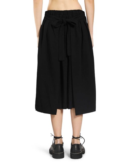 Cdg/cdg Black Polyester Midi Skirt