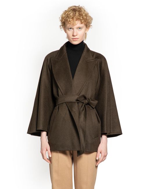 Max Mara Brown Camel Hair Short Padded Coat
