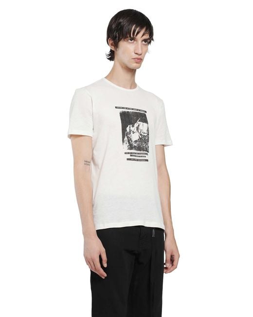 Ann Demeulemeester White Baptist 'Dust Of Memory' Standard T-Shirt for men