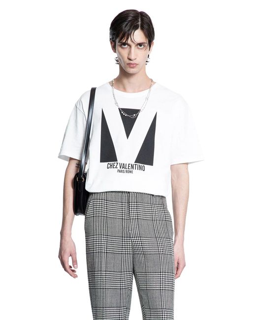 Valentino Gray Chez Cotton T-shirt for men