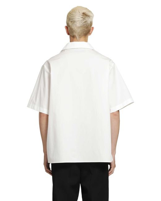 Valentino White Vlogo Cotton Shirt for men