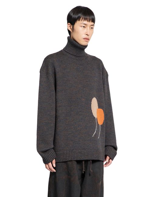 JORDANLUCA Black Ballon Jumper for men
