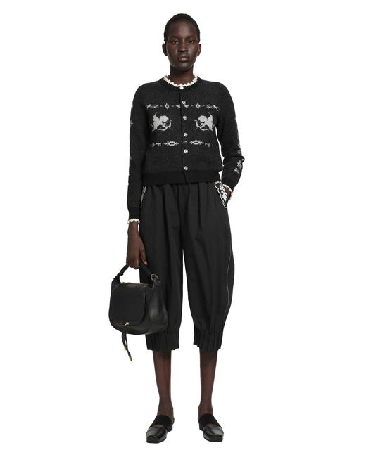 Renli Su Black Romantic Angel Wool Cardigan