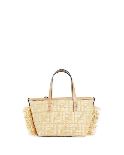 Fendi Metallic Mini Roll Jacquard Fabric Bag
