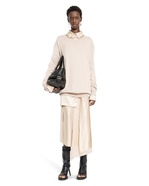 Ann Demeulemeester Natural Cotton Cashmere Silk Knit