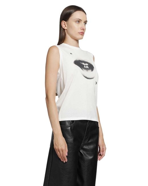 Fendi White Ti Amo Print Jersey Top