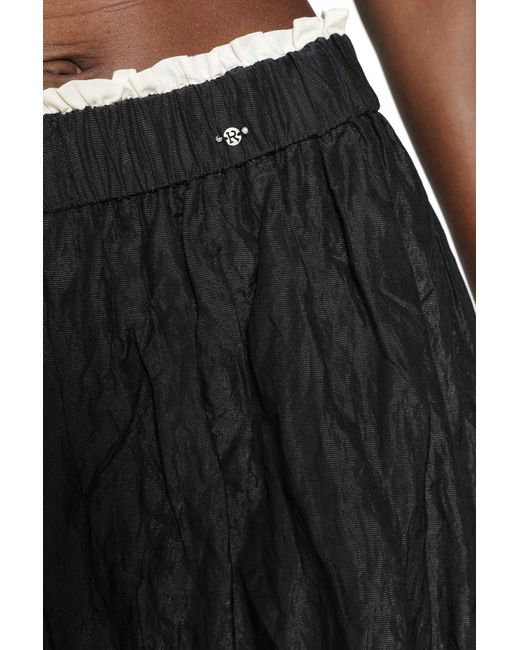 Renli Su Black Gathered A-Line Skirt