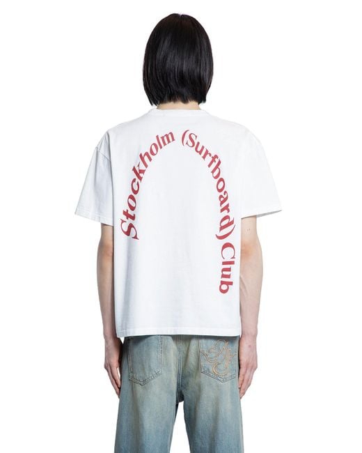 Stockholm Surfboard Club White Back Logot-shirt for men
