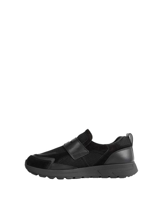 Prada Black Prax Mesh And Leather Loafers for men