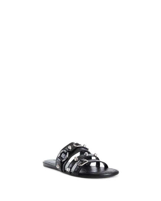 Balenciaga Black City Flat Sandals