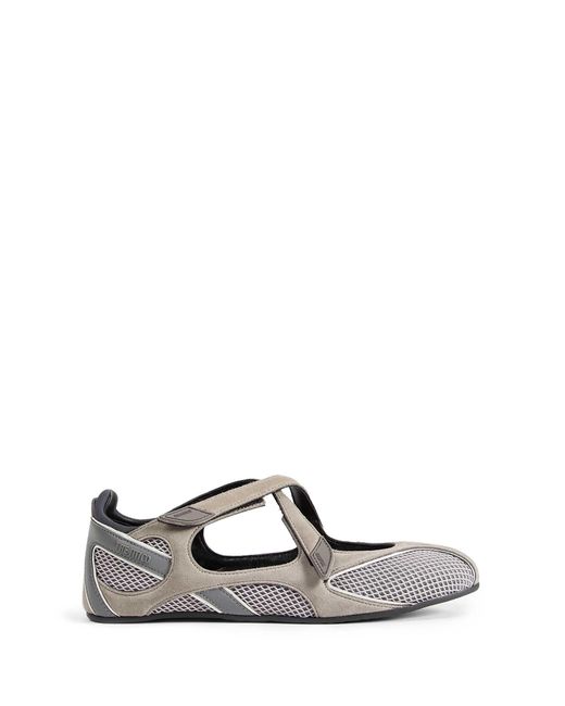 The Attico Gray 'Floor 01' Ballerina Flats