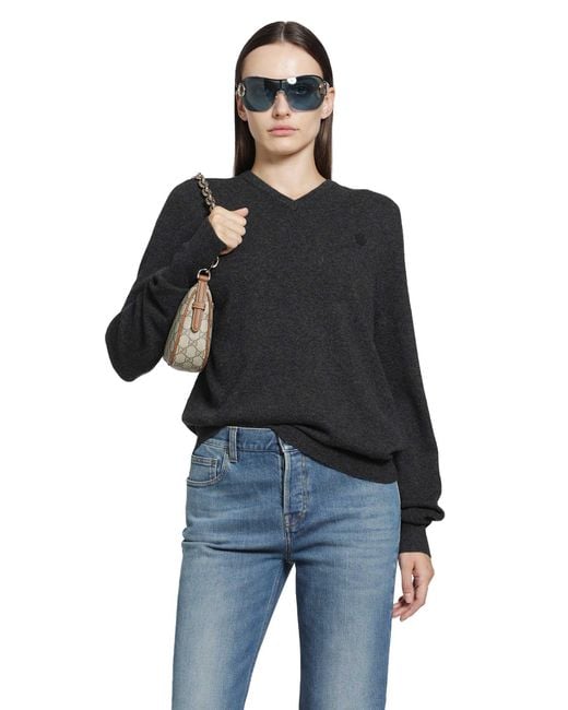 Gucci Black V-Neck Sweater