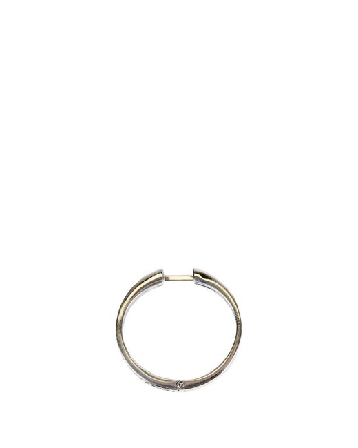 Emanuele Bicocchi Metallic Dotted Hoop Earring for men