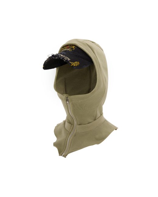 Martine Rose Green Cut Peak Hood for men