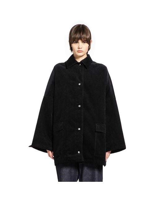 Totême Black Cord Overshirt Jacket