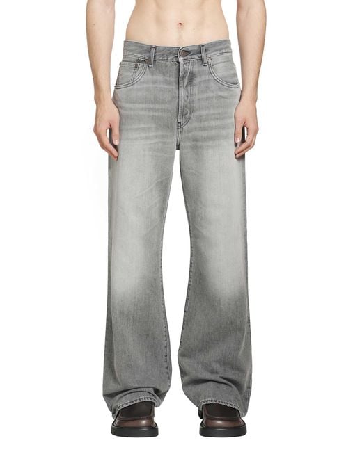 Acne Gray Loose Fit Jeans for men