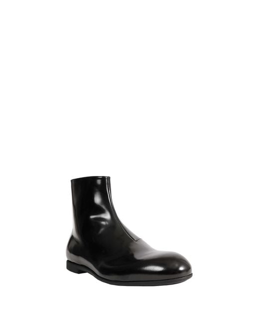 Jil Sander Black Ankle Boots for men