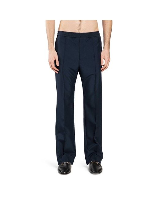 Gucci Blue Technical Panama Sportswear Trousers for men