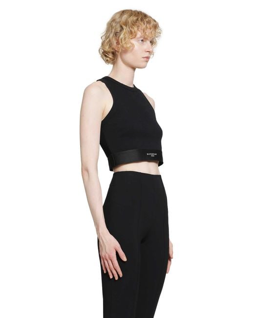 Givenchy Black Cropped Tank Top
