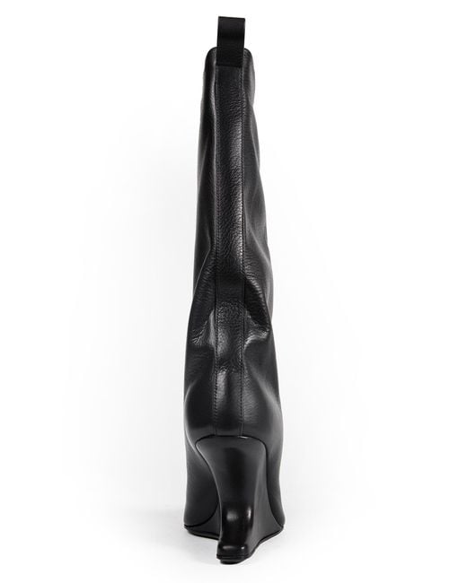 Rick Owens Black Temple Cantilever 8 Sharp Flared Boots