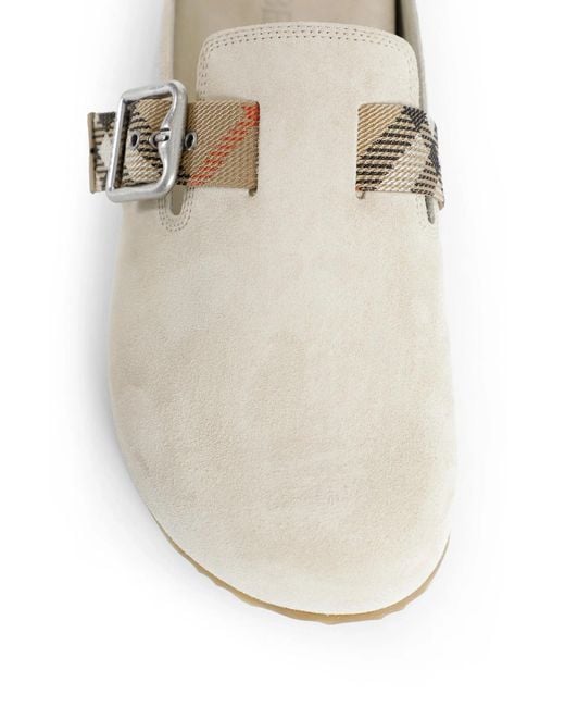Burberry White Mules