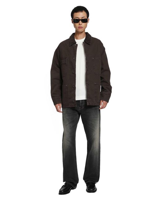 Emporio Armani Black Cotton Canvas Field Jacket for men