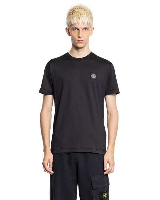 Stone Island Black 2100027 60/2 Cotton Jersey T-Shirt for men