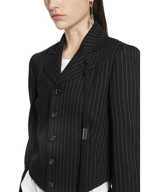 Ann Demeulemeester Black Manda Cropped Blazer
