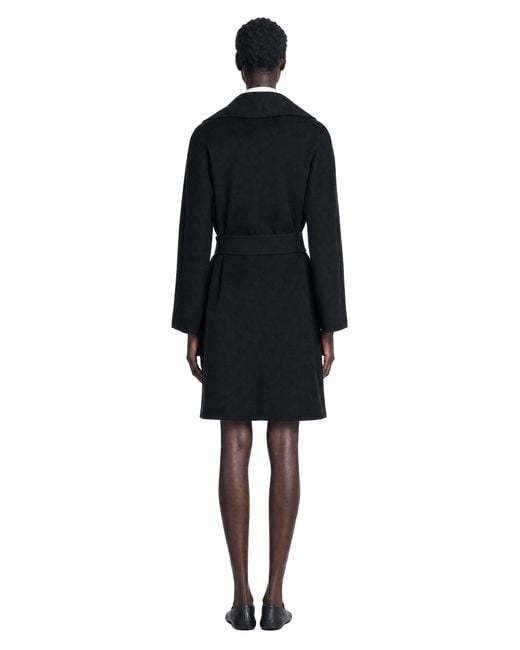 Max Mara Black Double Face Wool Coat