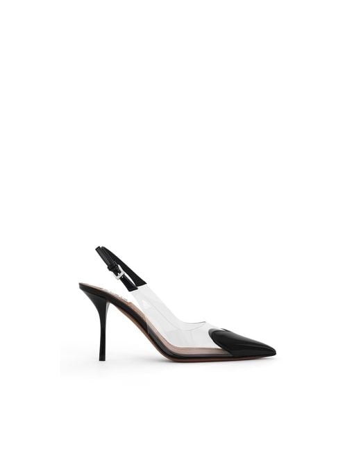 Alaïa Metallic Le Cœur Patent-Leather And Pvc Slingback Pumps