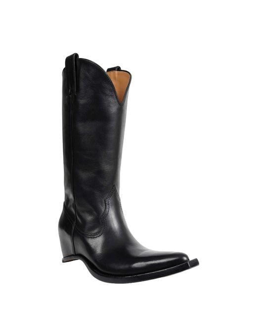 Maison Margiela Black Heel-Less Western Boots