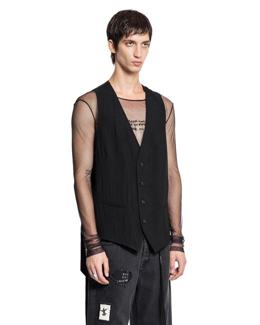 Ann Demeulemeester Black Juikko Classic Waistcoat for men