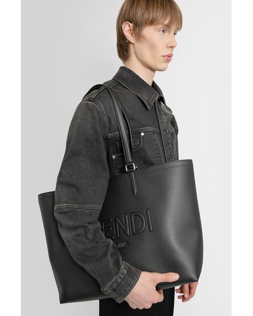 Fendi Gray Tote Bags for men