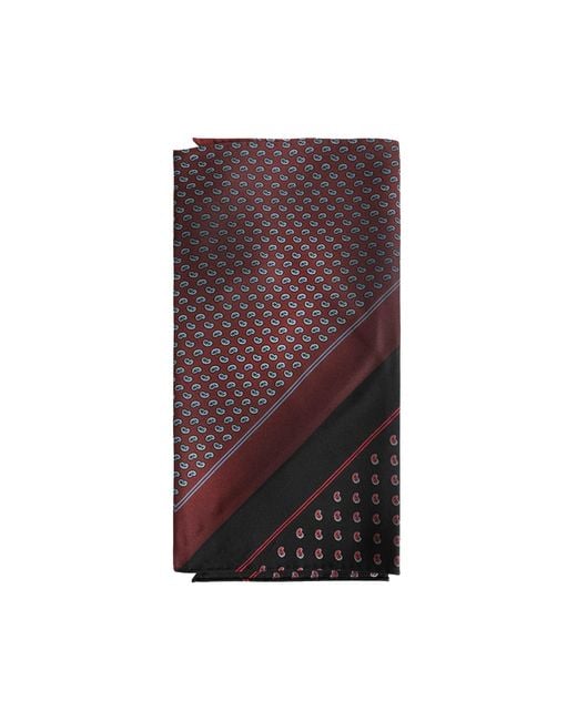 Maison Margiela Purple Reversible Paisley Silk Scarf for men