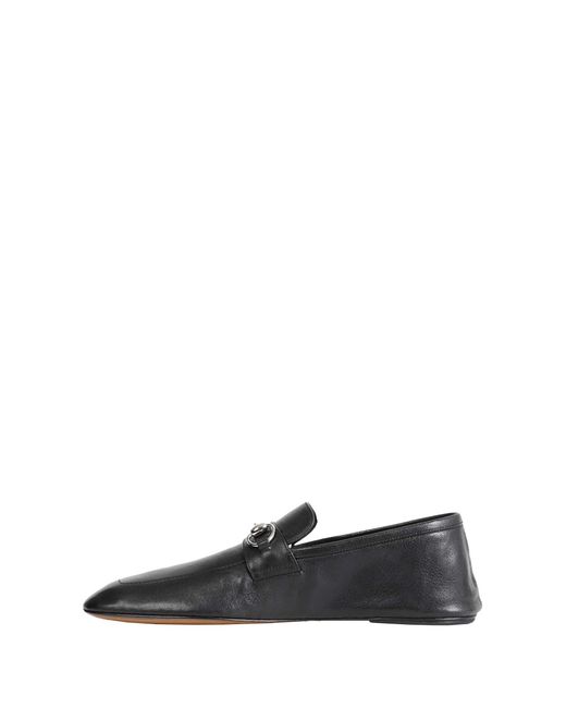 Gucci Black Leather Loafers for men