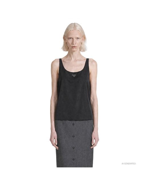 Prada Black Re-Nylon Tank Top