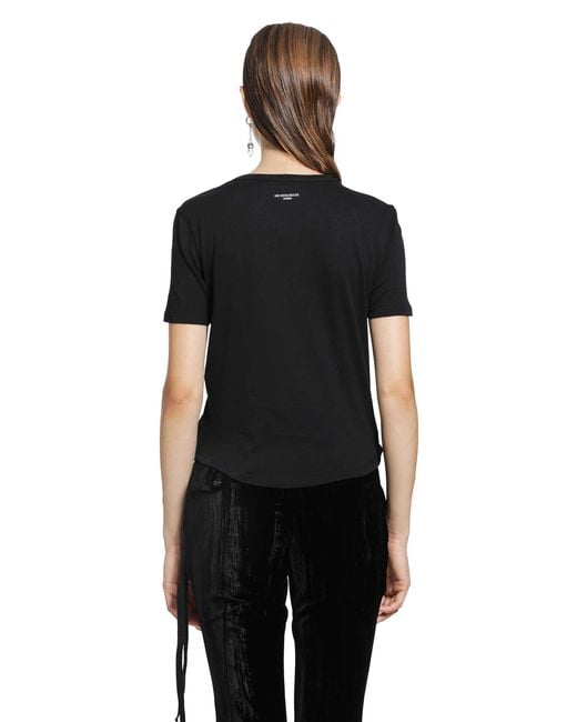 Ann Demeulemeester Black Floor 'Lovers Forever' Micro T-Shirt
