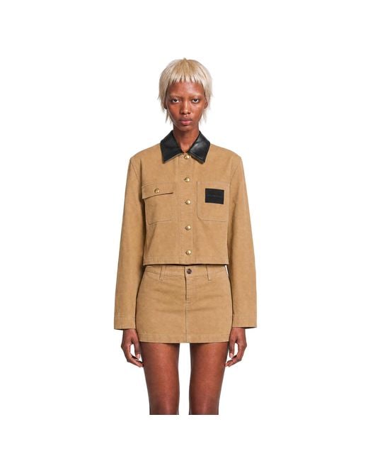 Balenciaga Natural Cropped Workwear Jacket
