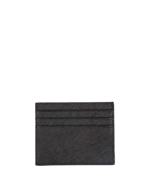Prada Black Saffiano Leather Card Holder for men