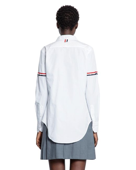 Thom Browne White Oxford Armband Classic Shirt
