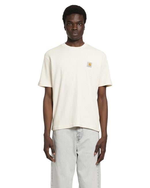 Carhartt White Nelson Waffle T-Shirt for men