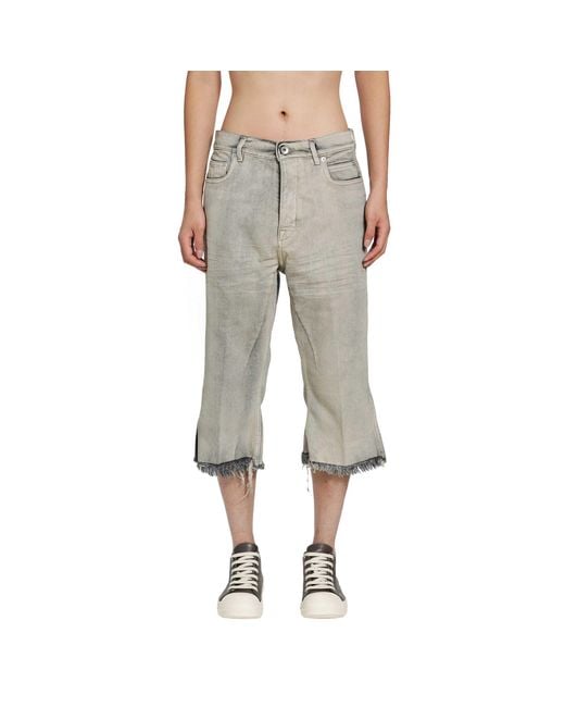 Rick Owens Gray Tower Bolan Cutoffs for men