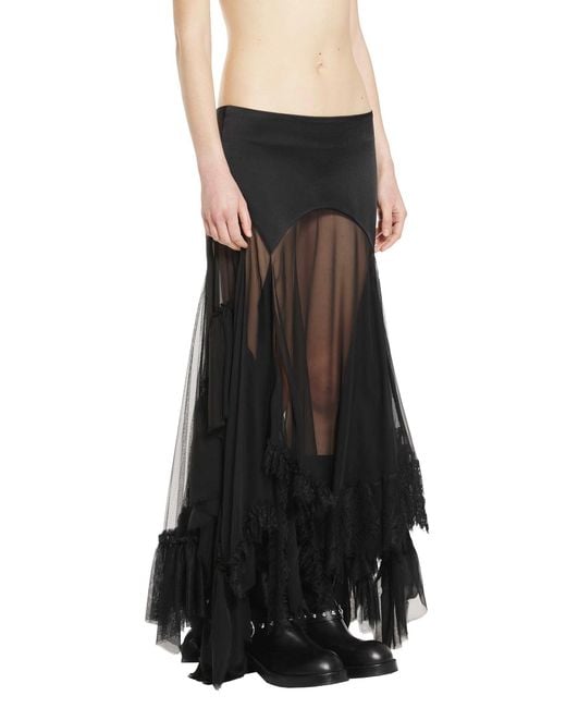 Ann Demeulemeester Black Aina Midi Skirt