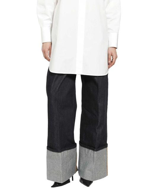 Givenchy Black Raw Turn-Up Jeans