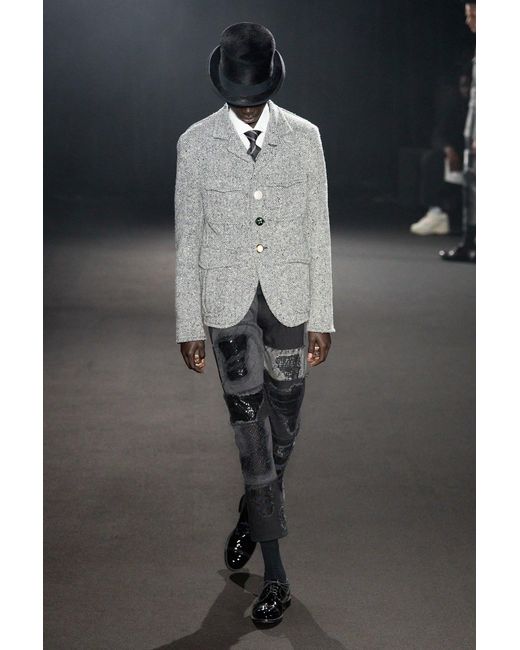 Junya Watanabe Gray Herringbone Wool Jacket for men