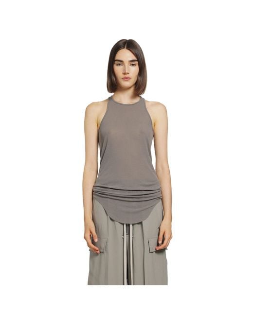 Rick Owens Gray Tower Basic Rib Tank